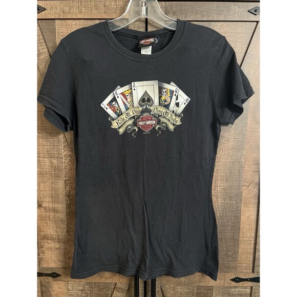 Harley-Davidson Motorcycle Bike T-shirt, Men's Medium cotton gray type Vintage Second Hand